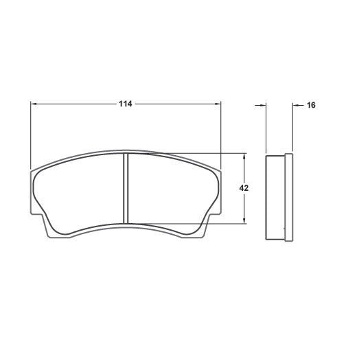 Performance Friction 7745.03.16.44 Racing Pad - 13 Compound